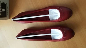 Frye NIB $178 agnes ballet leather burnt red flats  5.5 M - Picture 1 of 7