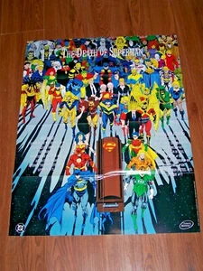 Death of Superman / Funeral For Friend Promo Poster 20 x 26 DC 1992 Dan Jurgens - Picture 1 of 5