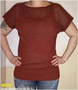 Tolles Shirt braun * Strick * Gr.42 (L) von Gina Benotti - NEU!! - Bild 1 von 1