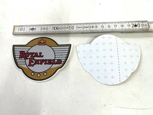 Adesivo Royal Enfield marrone scritta rossa - Foto 1 di 1