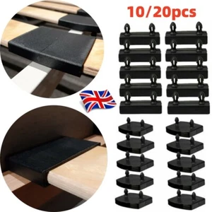 10/20pcs Black Plastic Replacement Bed Slat Center/End Caps Holder Frames - Picture 1 of 27