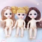 With Gold Brown Hair Black Long Hair Plastic Doll Joint  1/8 Doll/17cm Doll