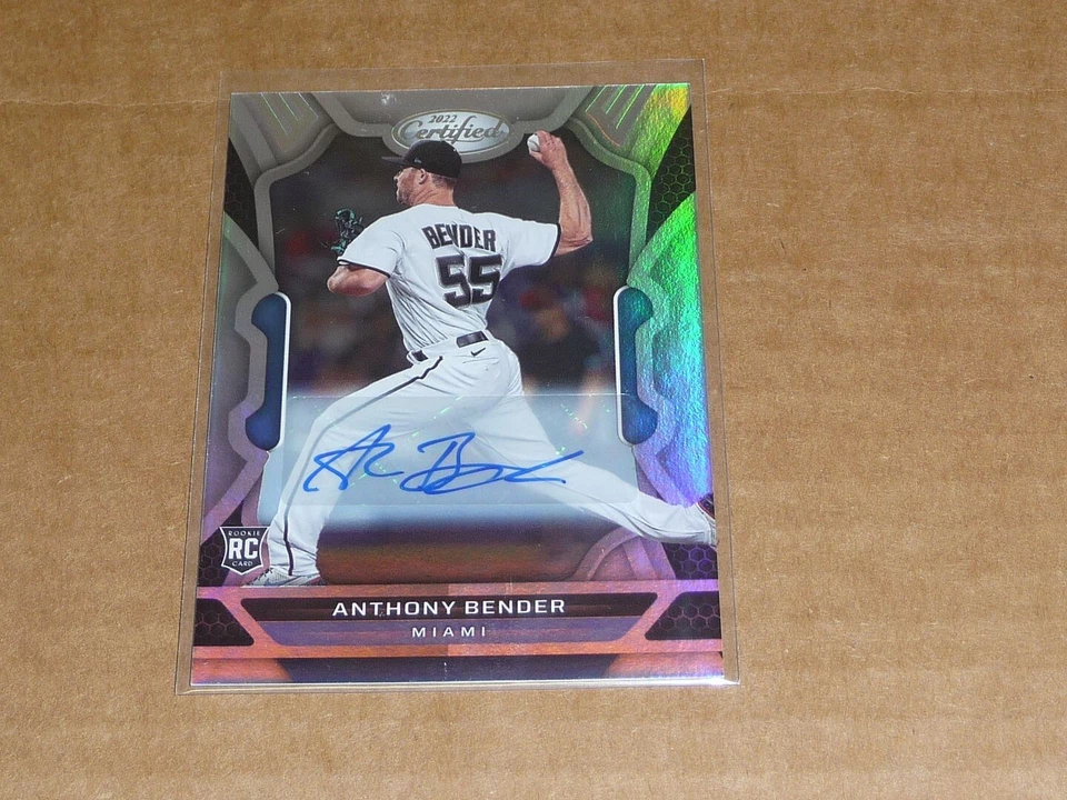 2022 Panini Chronicles CERTIFIED ANTHONY BENDER AUTOGRAPH/AUTO MARLINS J6318 - Image 1 of 1