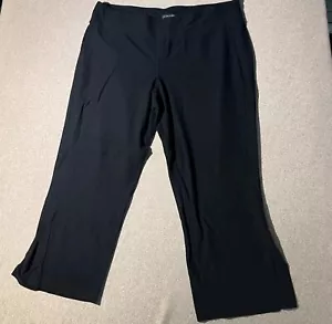 Eileen Fisher Pants Women’s Size XL Black Crop Cssual Pullon Wide Leg High Rise - Picture 1 of 11