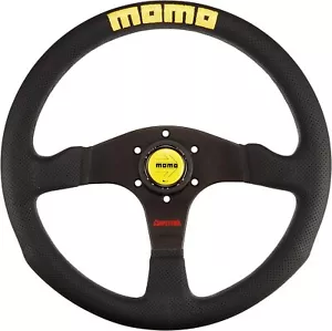MOMO C-71 STEERING COMPETITION 347MM LEATHER ALUMINUM SPOKE 4985397000061 - Picture 1 of 2