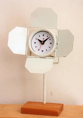 NEW 35cm Spot Light Mantel Clock - Vintage Upcycled Retro Desk Clock Unique Gift - Image 1 of 4