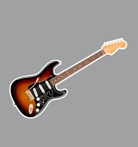 SRV Stevie Ray Vaughn Stratocaster Gitarre Kühlschrankmagnet - Bild 1 von 4