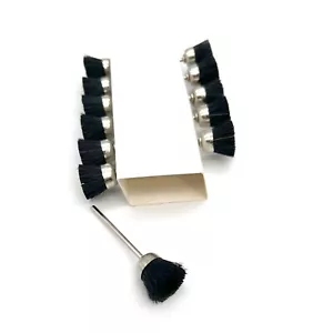 Foredom Mounted Bristle Brushes 3/32″ - Cup Brush, Black Bristle - 12 Pack - Picture 1 of 2
