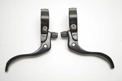 自行车黑色抛光中心拉交叉上衣制动水平 31.8 毫米夹 — 第 1/4 张图片