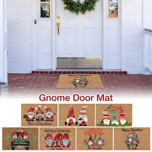 Christmas Decorative Doormat Merry Christmas Gnome Welcome Floor Mat - Picture 1 of 18