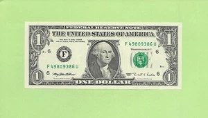 1995 ..UNCIRC $1 F 4980 9386 U .... 1995 $1 F-U BONITO BILLETE FRANCO - Imagen 1 de 2