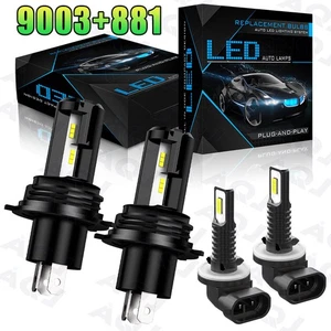 For Chevy Aveo LS Sedan 4-Door 2004-2008 LED Headlight High-Low+Fog Light Bulbs - Picture 1 of 17