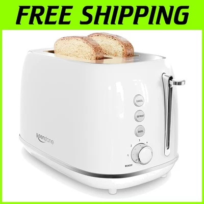 Wide Slot Toaster with Reheat & Defrost, 2 Slice, White - Image 1 of 4
