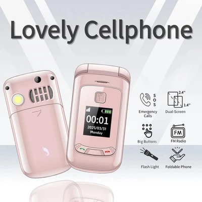 G-660 Flip Phone Unlocked 2G Senior Big Button 2.8 Screen Dual SIM - Image 1 of 4