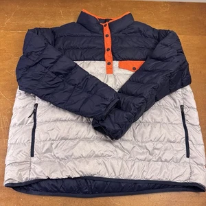 Eddie Bauer Jacke Damen 2XL blau grau Pullover Eb650 Daunen Druckknopf Pulli Puffer - Bild 1 von 7