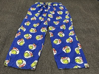 Dr. Seuss Grinch Lounge Pantalones para Dormir Azul Navidad Bolsillos Sombrero Grinch Pequeño Foto 1 de 4