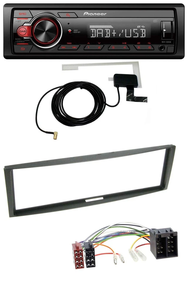 Pioneer 1DIN MP3 DAB USB AUX Autoradio für Renault Megane Megane Scenic Modus Cl - Bild 1 von 4