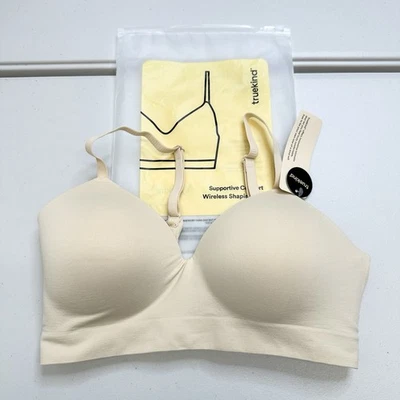 TRUEKIND Supportive Comfort Wireless Shaping Bra Cream Womens Medium NWT 10210 - Image 1 of 4