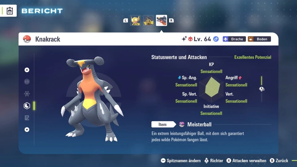 Shiny Alpha Knakrack - 6IV/DV - Pokemon Legenden ZA - Legends ZA - Bild 1 von 1