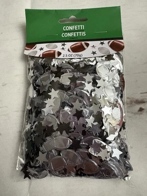 Football Party Confetti Table ScatteStars Table Birthday Super Bowl - Image 1 of 3