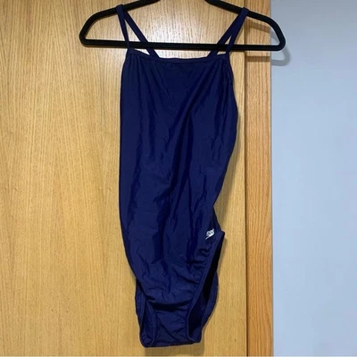 Traje de baño Speedo PowerFLEX Eco de una pieza en azul marino - talla 14/40 Foto 1 de 4