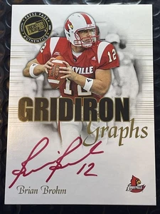 2008 Presseausweis SE Gridiron Grafiken rote Tinte #GG-BB Brian Brohm RC Auto Louisville - Bild 1 von 1
