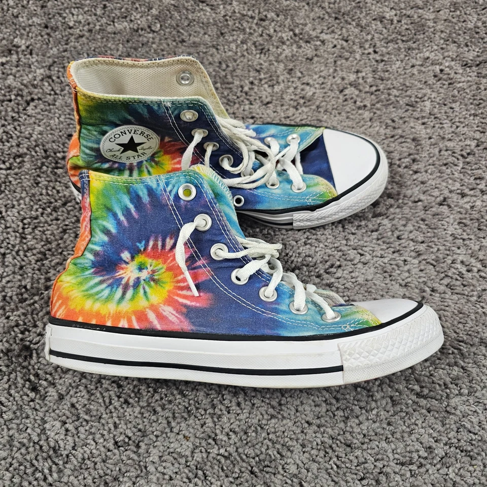 Converse Chuck Taylor All Star High Top Womens 6 Purple Tie Dye Lace Up 168996F - Image 1 of 4