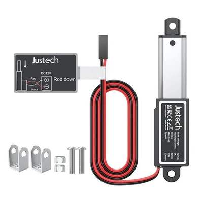 Justech 12V Mini Linear Actuator, 5.28LBS/24N-1.2 inch/30mm Linear Motion Actuat - Image 1 of 4