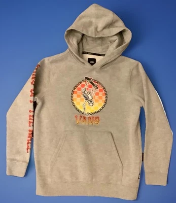 VANS Off The Wall Hooded Sweatshirt Jacket Skeleton Skateboard Grey Boys M - Image 1 of 4