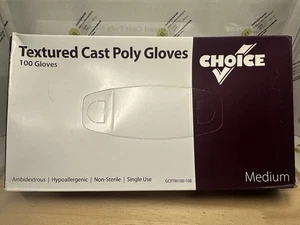 Auswahl Medium Einweg Lebensmittel Service Poly Handschuhe - 100 Stück - Bild 1 von 3