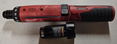 Milwaukee M4 1/4" Hex Screwdriver - Red (2101-20) With Battery - Image 1 of 4