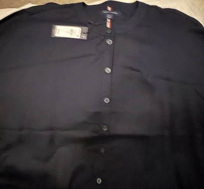 Manga curta feminina azul Tommy Hilfiger - Imagem 1 de 4