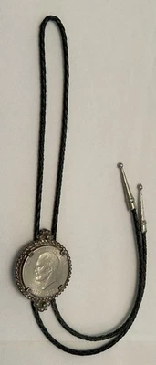 Corbata bolo de cuero moneda dólar Eisenhower vintage 1776-1976 Foto 1 de 4