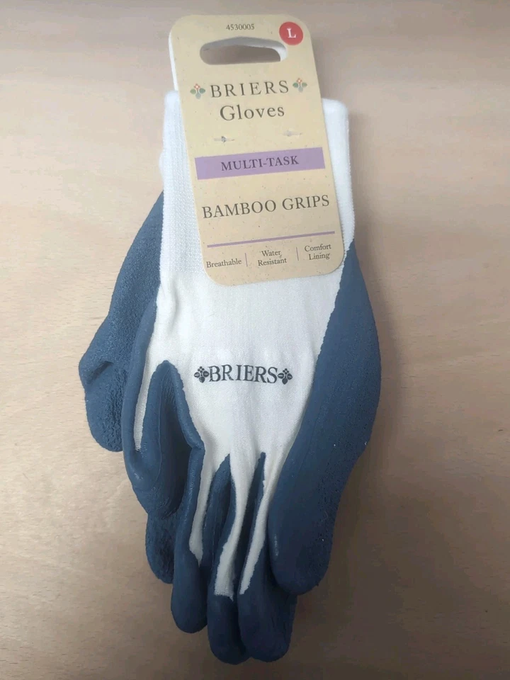 (QQ) Briers Multi-Task Bamboo Grip Gardening Gloves, Large, New - Image 1 of 1