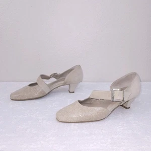 Schöne Mary Jane Heels Damen EU 38 Champagner Wildleder Glory Pumps US 7-7,5 - Bild 1 von 10