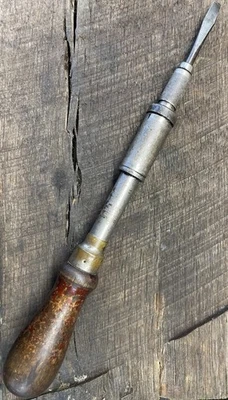 Винтажная Miller Falls Tools No.61 Отвертка с Храповиком Штампованная FORD! Прочитайте описание. - Изображение 1 из 4