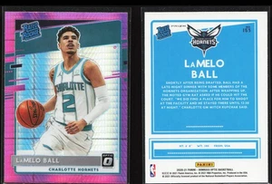 2020-21 Optic LaMelo Ball #153 PINK Hyper Prizm Rated ROOKIE CARD-Hornets   - Bild 1 von 1
