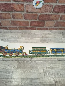 York Steam Locomotive Train Pre-pasted Decorative Border 5.5" X 15' New Rolls - Picture 1 of 5