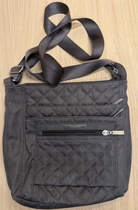 HEDGREN Gray Quilted Nylon Crossbody Handbag RFID - Picture 1 of 9