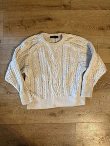 Polo Ralph Lauren Damen Pullover Sweatshirt Elfenbein Langarm Zopfmuster Größe M - Bild 1 von 3