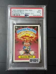 1985 Garbage Pail Kids Mini UK Series 1 GPK OS1 8b BLASTED BILLY PSA 9 MINT C/L - Picture 1 of 2
