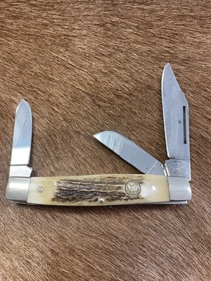 Navaja de bolsillo de tres hojas para gallina y gallo, ciervo, Soligen  Foto 1 de 4