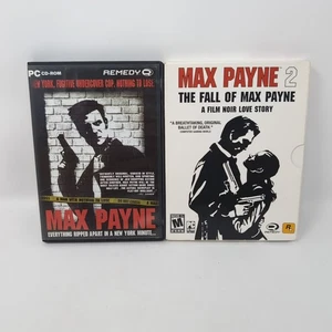 Max Payne Lot: 1 & 2 The Fall of Max Payne (Windows PC) CIB Complete with Manual - Picture 1 of 7