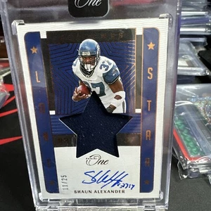 Shaun Alexander 2022 Panini One Lone Star On-Card Auto Game-Used Patch 11/25 - Picture 1 of 2