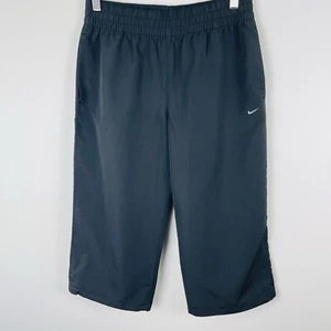 Nike Fit Dry Womens Pants Size M Cropped Black Elastic Waist Pockets Sports Gym - Picture 1 of 8