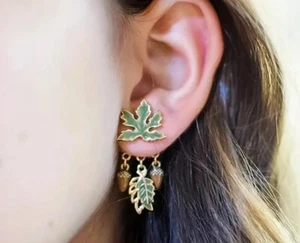 Flower green leaf ear jackets - Picture 1 of 7