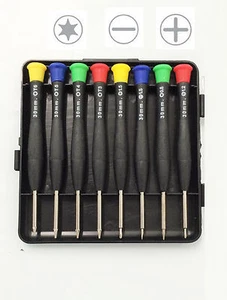 NEW ( 8 PC ) Magnetic Phillips, Flat and Star Precision Screwdriver Set - Picture 1 of 2