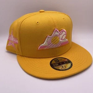 HAT CLUB EXCLUSIVE PINK LEMONADE COLORADO ROCKIES SIZE 7 1/2 All Stars Game - Picture 1 of 3