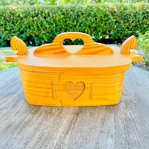 Signed Bob Hoover Scandinavian Bentwood Tine Box  Norwegian Folk Art Storage - Imagen 1 de 10