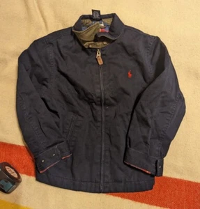 VTG Kids Polo By Ralph Lauren Full Zip Bomber Flannel Lined Jacket Size 6 - Picture 1 of 7